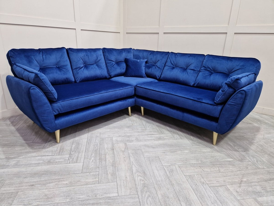 Zinc Large Corner Sofa, Malta Navy Blue