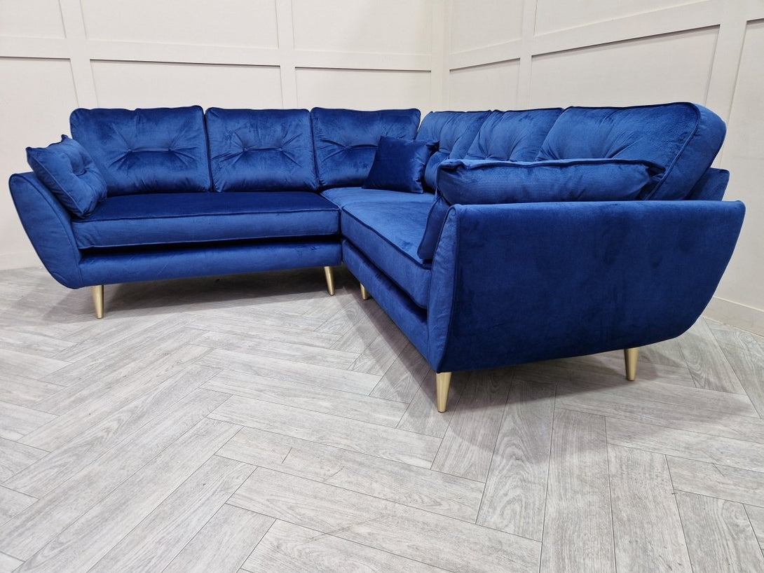 Zinc Large Corner Sofa, Malta Navy Blue