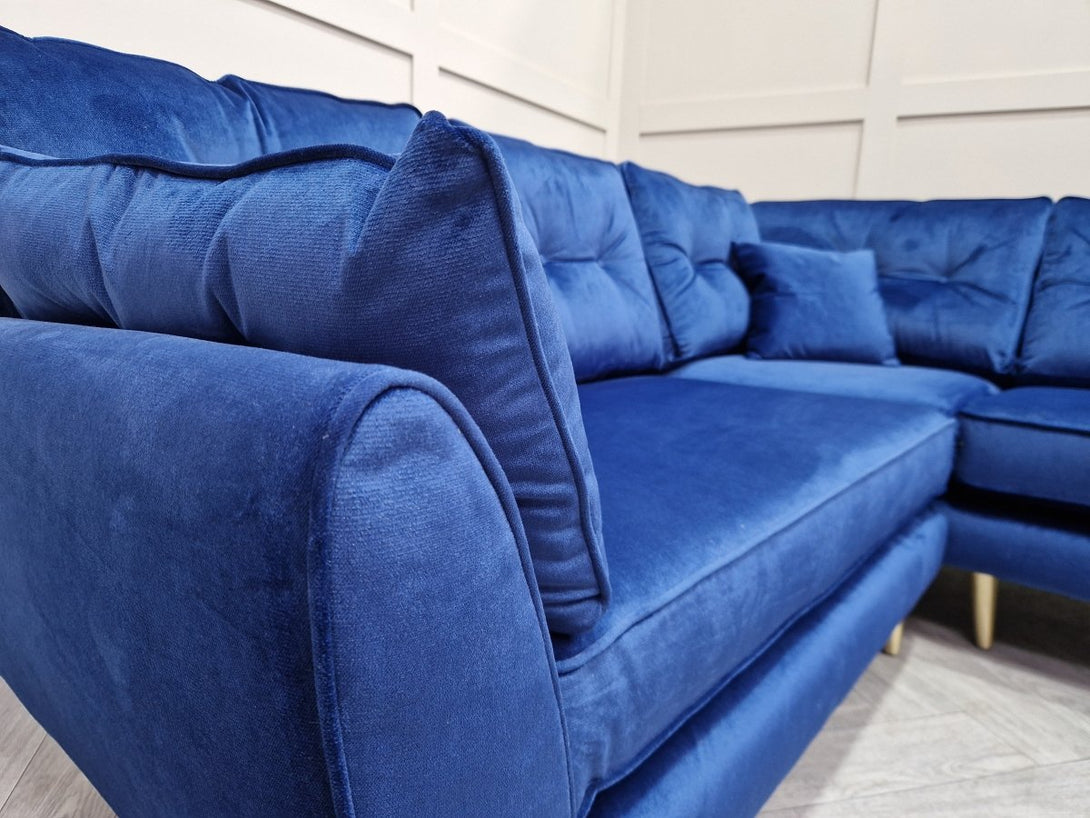 Zinc Large Corner Sofa, Malta Navy Blue