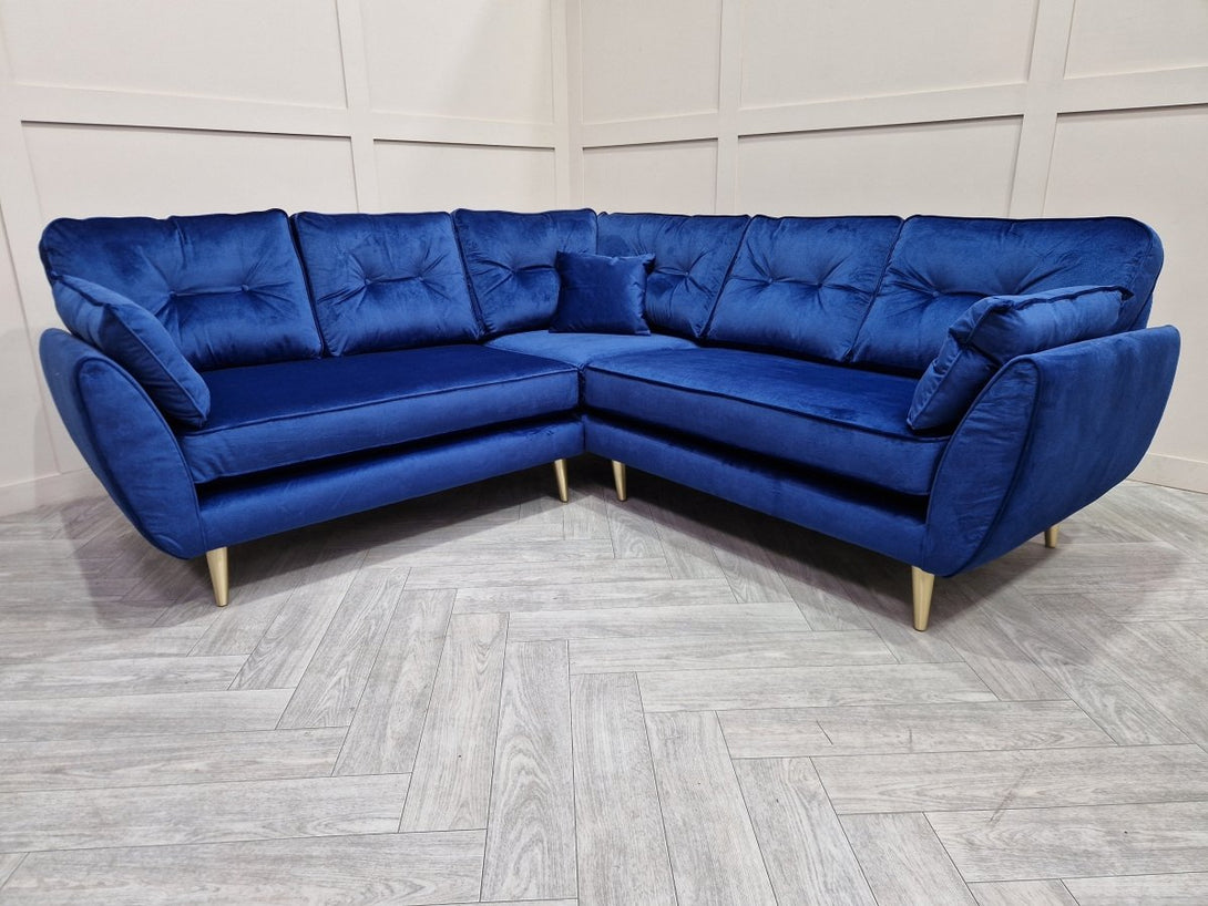 Zinc Large Corner Sofa, Malta Navy Blue