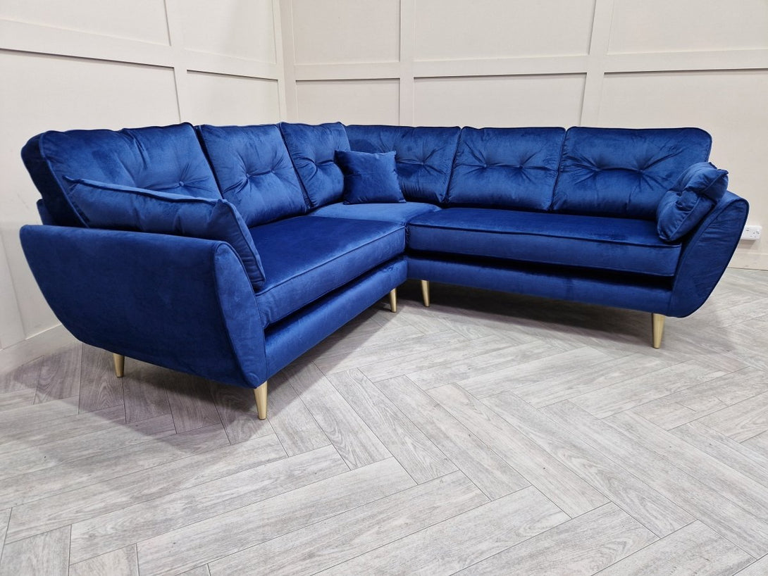 Zinc Large Corner Sofa, Malta Navy Blue