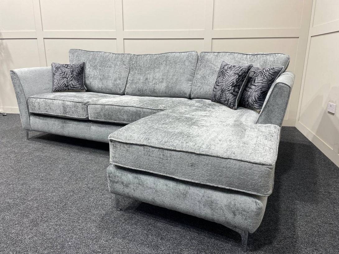 Sasha Corner Chaise Sofa, Madrid Nickel