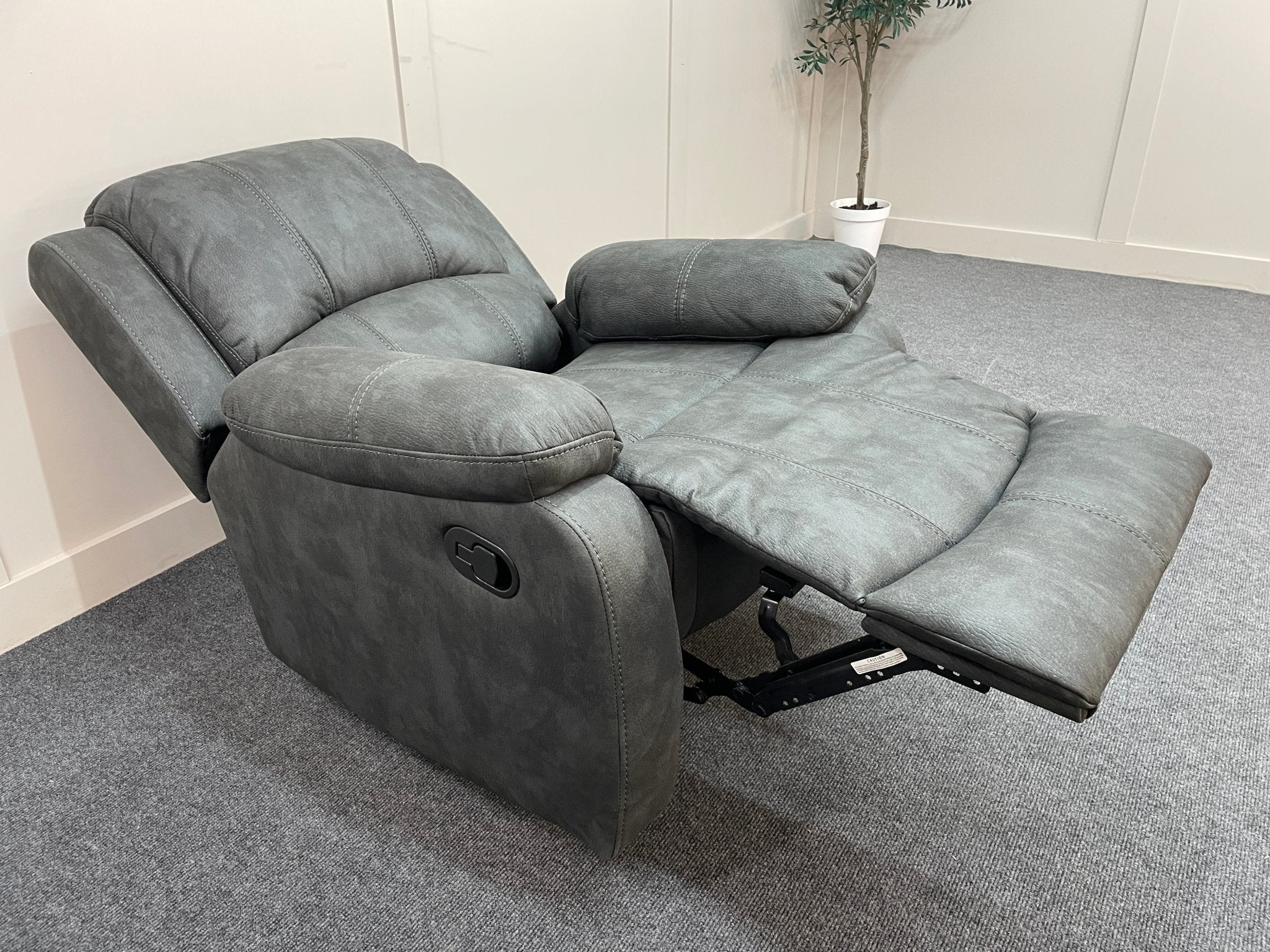 Grey recliner deals sofa and chair